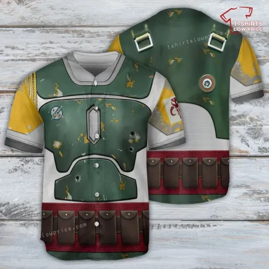Star Wars Boba Fett Cosplay Baseball Jersey For Men And Women