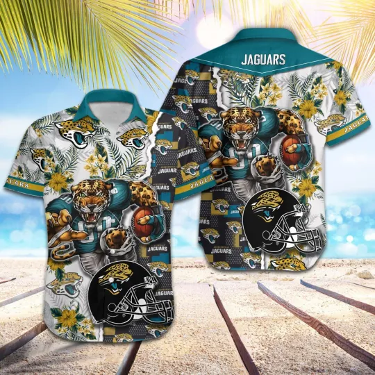 Discover football  Jacksonville Jaguars Football Pattern Mascot Hawaii Shirt