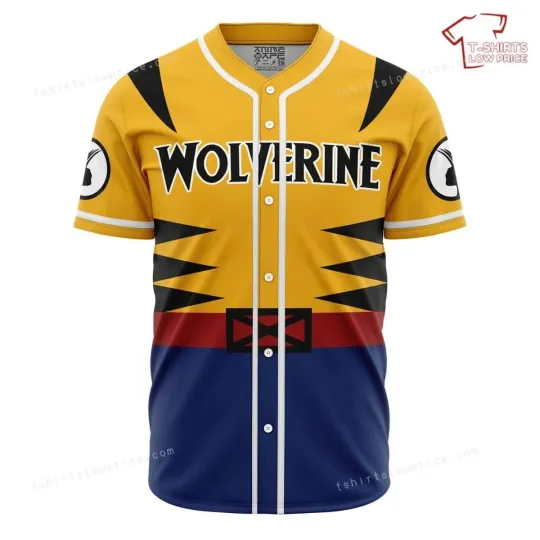 Discover Wolverine Marvel Baseball Jersey 3D Printed For Men And Women