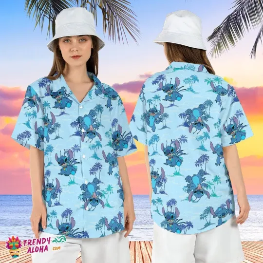 Discover Stitch Aloha Tropical Summer Beach Hawaiian Shirt