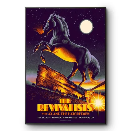 Discover The Revivalists Red Rocks Morrison CO 2026 Concert Poster Print Home Decor