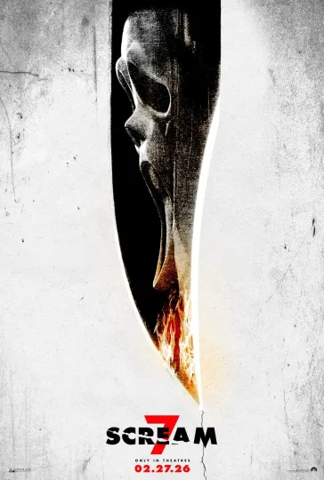 Discover Scream 7 Knife Ghostface Minimal Horror Movie Poster 2026