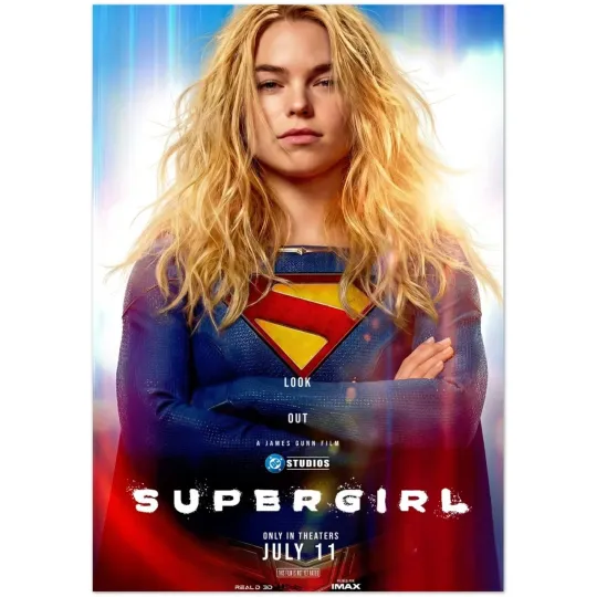 Discover Supergirl DC Studios Movie July 11 2026 Hero Portrait Poster
