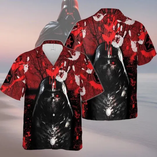 Discover Disney Darth Vader Bloody Galaxy's Edge Gothic Dark Side Star War Hawaiian Shirt
