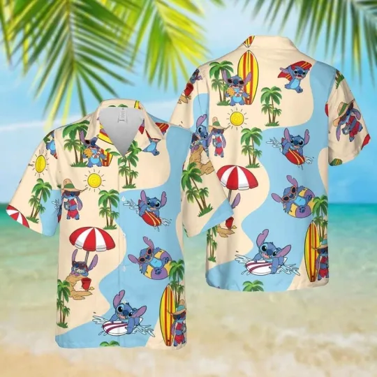Discover Disney Stitch Summer Vacation Beach Lilo And Stitch Aloha Hawaiian Shirt