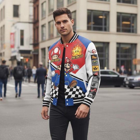 Disneyland Bowser Mario Baseball Jacket Super Mario Baseball Jersey Epic Universe Shirt Mario Galaxy Movie Tee Disneyland Family Shirt