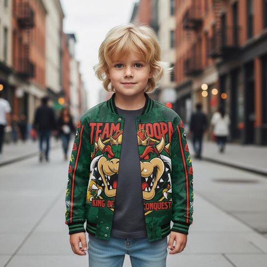 Discover Bowser Mario Baseball Jacket, Super Mario Baseball Jersey, Epic Universe Shirt, Mario Galaxy Movie Shirt, Disneyland Family Shirt