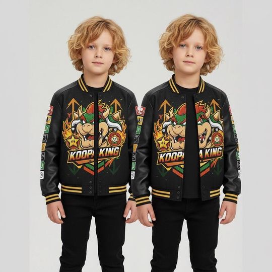 Disneyland Bowser Mario Baseball Jersey Super Mario Baseball Jacket Mario Galaxy Movie Tee Epic Universe Family Matching Shirt