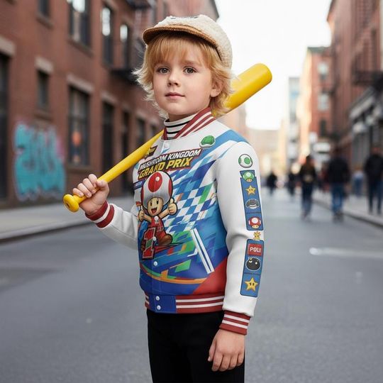 Discover Toad Super Mario Baseball Jersey Mario Toad Baseball Jacket Mario Galaxy Movie Shirt Epic Universe Family Disneyland Mario Matching Shirt