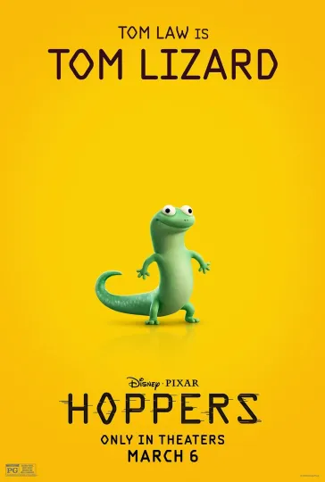 Discover Hoppers 2026 Movie Poster Wall Art Home Decor 24x36" Tom Lizard