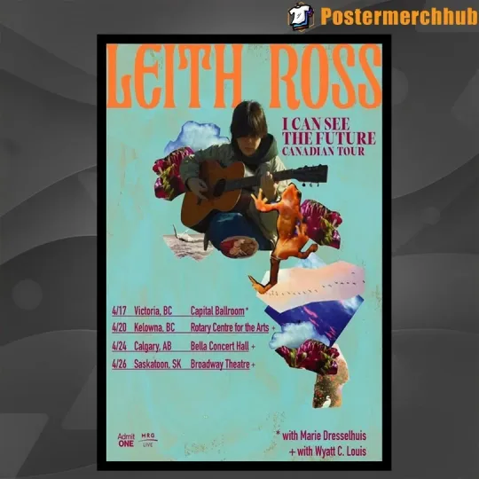 Discover Leith Ross I Can See The Future Canadian Tour 2026 Poster Home Decor