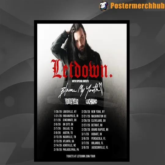Discover Letdown Fall Tour 2026 Poster Home Decor, Wall Art, No Frame, Fan Gift