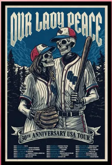 Discover Our Lady Peace 2026 30th Anniversary USA Tour Poster