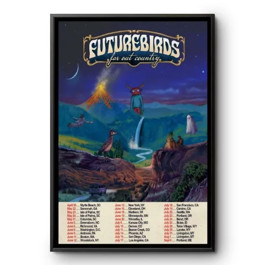 Discover Futurebirds Far Out Country Tour 2026 Indie Concert Poster Print