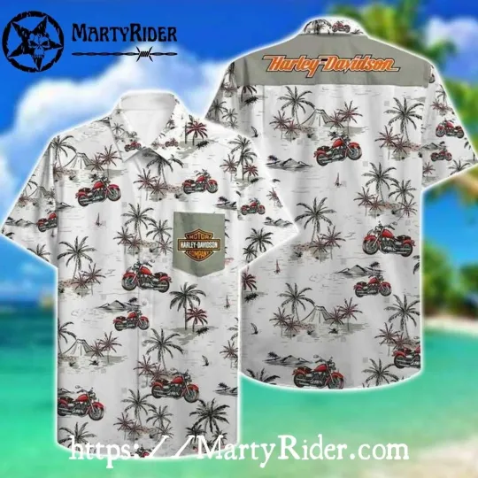 Discover Rebel Biker With Texas Flag Harley Motor Racing Davidsonn Aloha Shirt