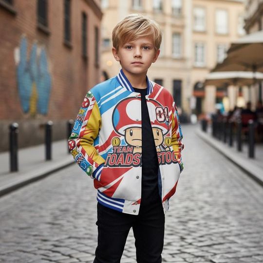 Super Mario Baseball Jacket, Disneyland Toad Baseball Jersey, Mario Galaxy Movie Shirt, Epic Universe Mario Group Matching Shirt