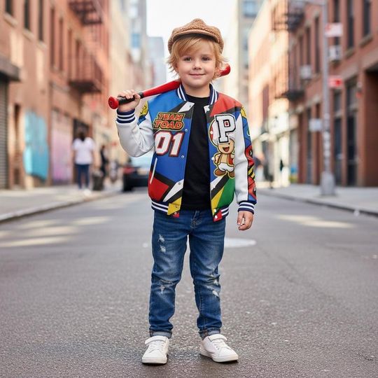 Discover Toad Mario Baseball Jersey, Super Mario Epic Universe Baseball Jacket, Mario Game Gaming Shirt, Disneyland Mario Family Matching Shirt