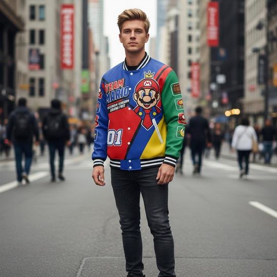 Personalized Super Mario Donkey Kong Baseball Jersey Donkey Kong Baseball Jacket Mario Galaxy Movie Tee Disneyland Mario Group Tee