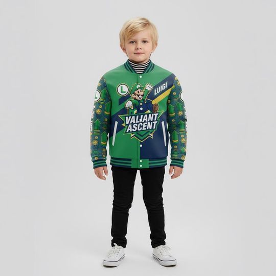 Super Mario Luigi Baseball Jersey, Epic Universe Baseball Jacket, Mario Galaxy Movie Shirt, Disneyland Mario Family Matching Shirt