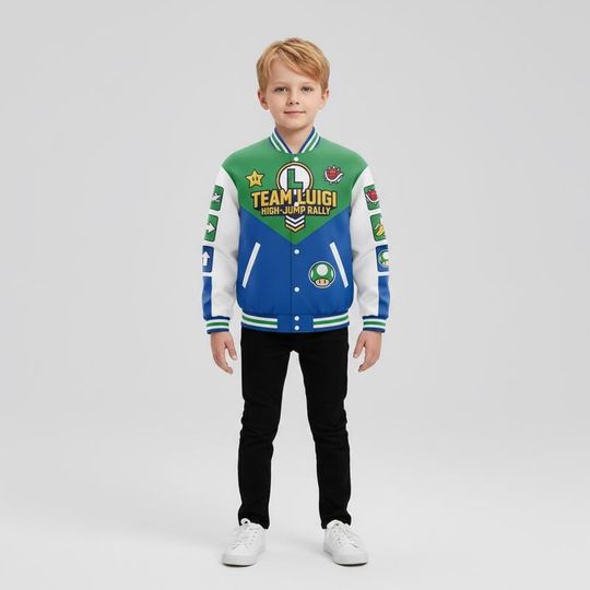Super Mario Luigi Baseball Jersey, Disneyland Luigi Baseball Jacket, Mario Galaxy Movie Shirt, Disneyland Mario Family Matching Shirt