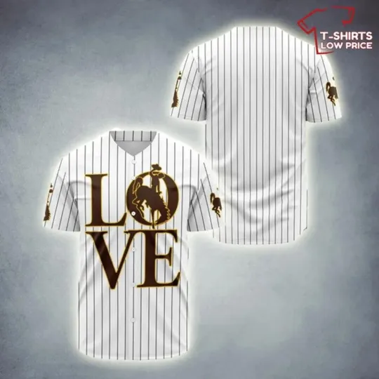 Discover Wyoming Cowboys Love Baseball Jersey