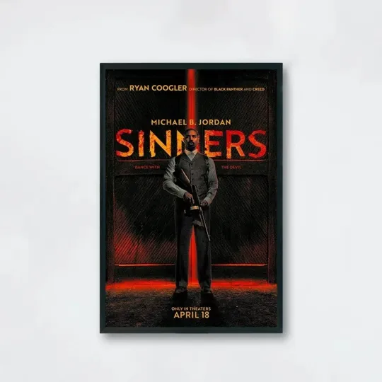 Discover Sinners Movie Poster Oscar Michael B. Jordan Film Art Home Decoration