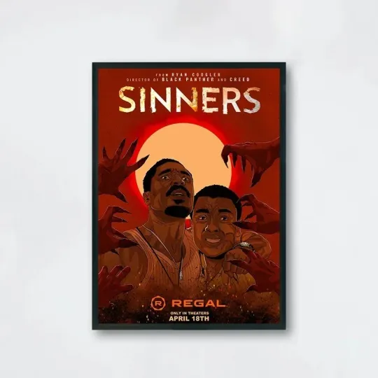 Sinners Movie Poster Oscar Michael B. Jordan Film Art Home Decoration