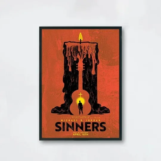 Sinners Movie Poster Oscar Michael B. Jordan Film Art Home Decoration
