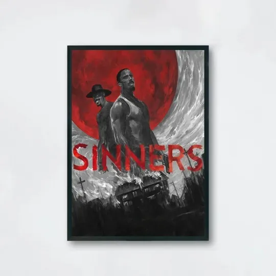 Sinners Movie Poster Oscar Michael B. Jordan Film Art Home Decoration