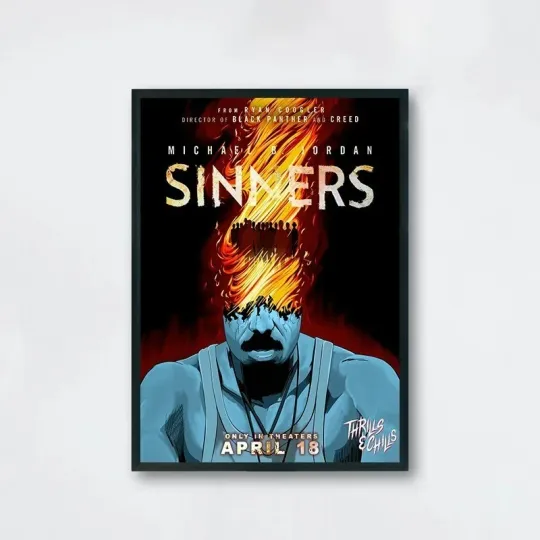 Discover Sinners Movie Poster Oscar Michael B. Jordan Film Art Home Decoration