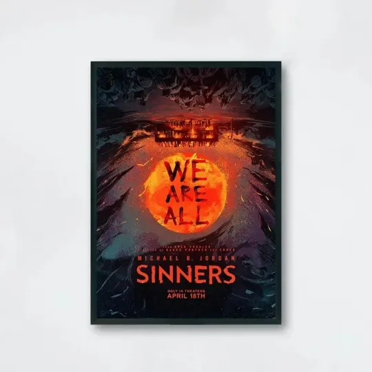 Sinners Movie Poster Oscar Michael B. Jordan Film Art Home Decoration