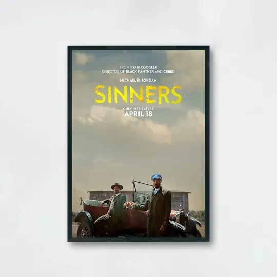 Sinners Movie Poster Oscar Michael B. Jordan Film Art Home Decoration