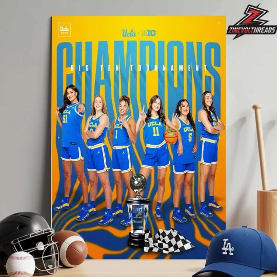 Discover Team Bruins Are Back To Back Big Ten Women’s Basketball Champions 2026 Poster