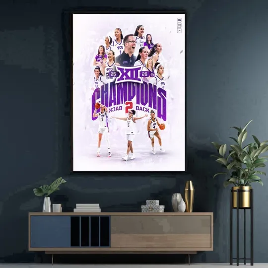 Discover TCU Horned Frogs Women’s Basketball Back To Back Big 12 Poster