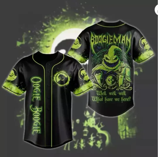 Discover Oogie Boogie Boogieman What Have We Here Baseball Jersey Shirt With Sewn Trim