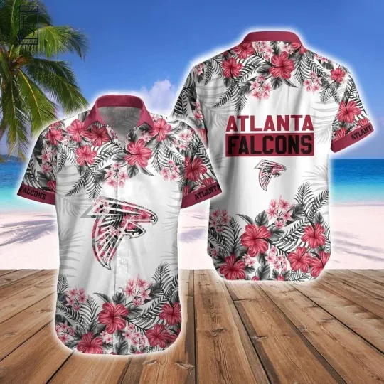 Atlanta Football Falconss Team Hawaiian Button Down Shirt