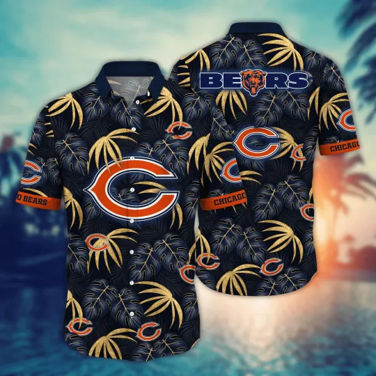 Discover Chicago Bears football Hawaiian Shirt Summer Nights Aloha Shirt