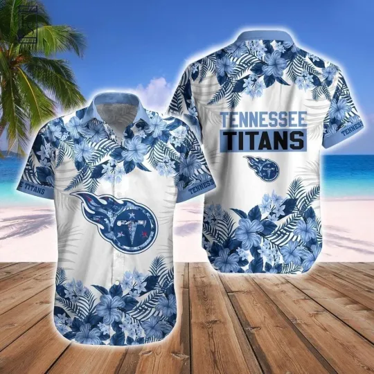 Discover Tennessee Football Titanss Team Hawaiian Button Down Shirt