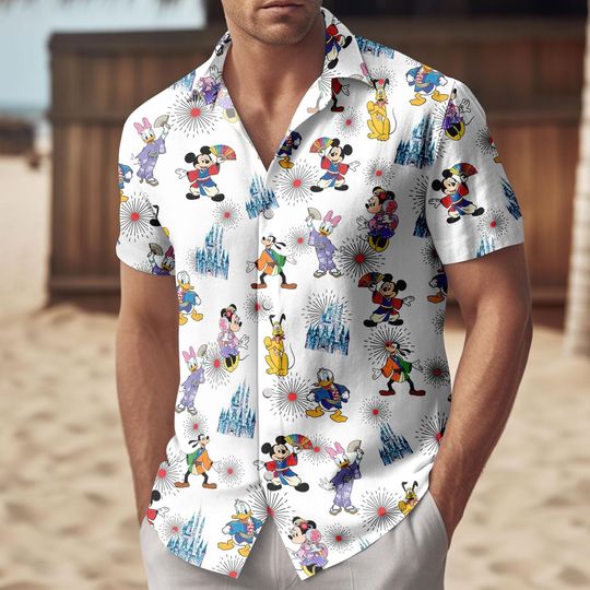 Discover Disneyland Tokyo Mickey and Friends 2026 Button Shirt, Disneyland Tokyo Japan Hawaiian Shirt, Disney Japan 2026 Shirt, Gift For Him