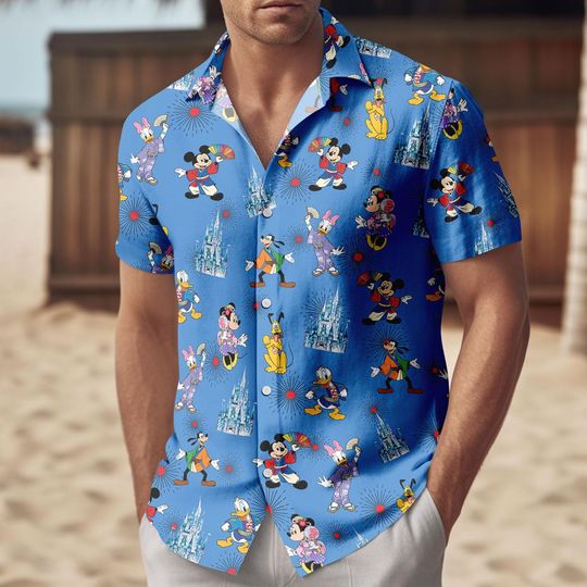 Discover Tokyo Disneyland Mickey and Friends Hawaiian Shirt, Disneyland Japan Trip Button Shirts, Disneyland Paris Vacation 2026 Shirt