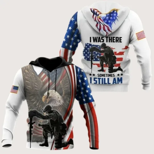 Discover Eagle Pride Veteran 3D Hoodie Patriotic Unisex Gift US Sizes S-4XL