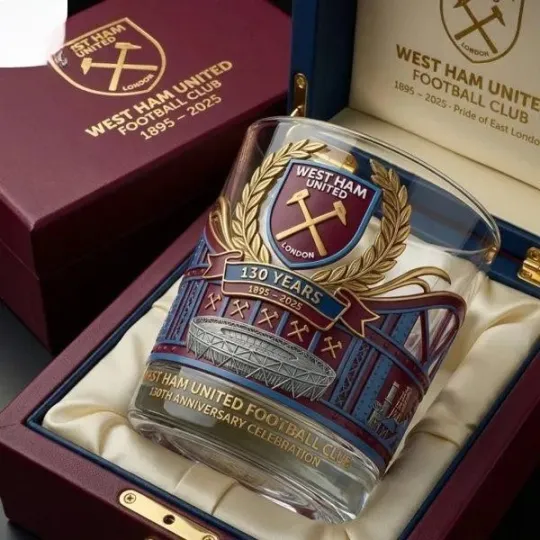 Discover West Ham United 130th Anniversary Whiskey Glass