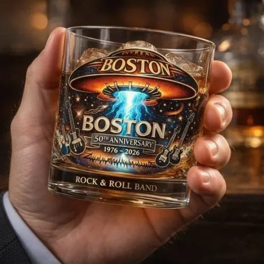 Discover Boston 50th Anniversary Whiskey Glass