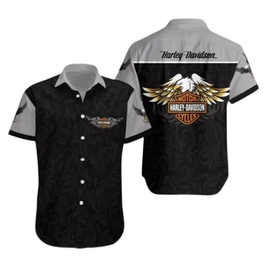 Discover Motorcycle Biker Racing Hawaiian Shirt Custom Aloha Button Down