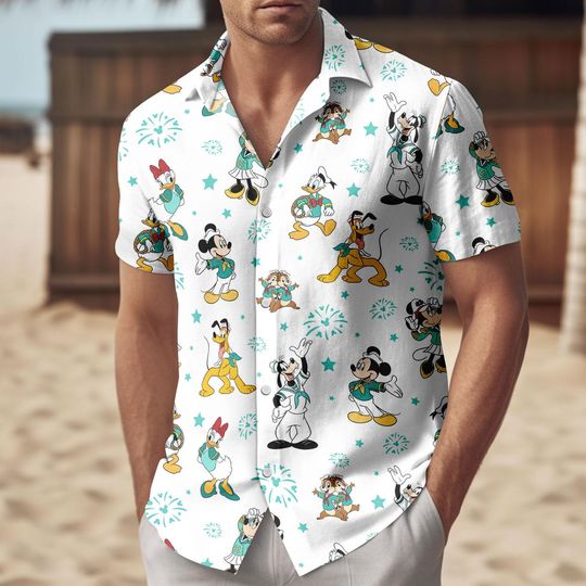 Discover Disney Cruise 2026 Button Shirt/Shorts, Disney Cruise Line Fleet Adventure Shirt, Magic, Wonder, Dream, Fantasy, Wish, Gift For Him