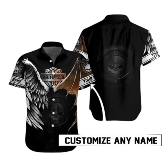 Discover Personalized Motorcycle Racing Hawaiian Shirt Biker Aloha Button Up Unisex