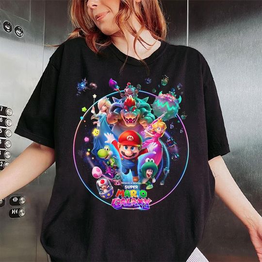 Super Mario Galaxy Movie Shirt, Universal Orlando Birthday Gift, Movie Fan Gift