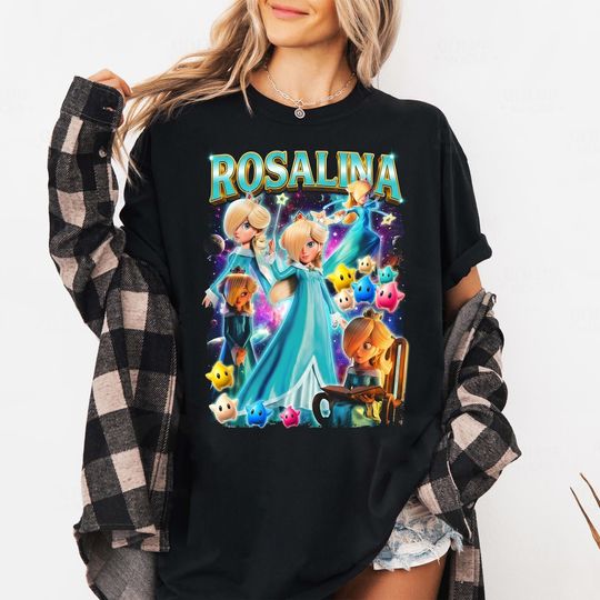Discover Super Mario Mario Galaxy movie Rosalina shirt, Bootleg 90s Tee