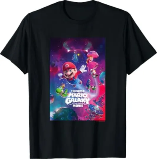 Discover The Super Mario Galaxy Movie Epic Cosmic Adventure T-Shirt