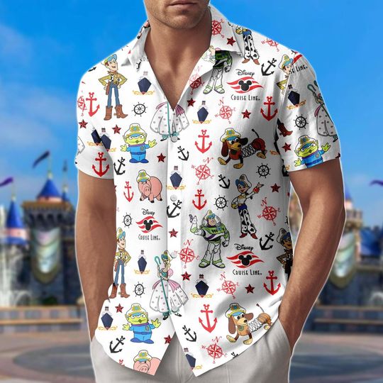 Woody Buzz Bo Peep Alien Slinky Dog Cruise Button Shirt, Disney Toy Story Cruise 2026 Hawaii Shirt, Disney Cruise Line Trip Shirt